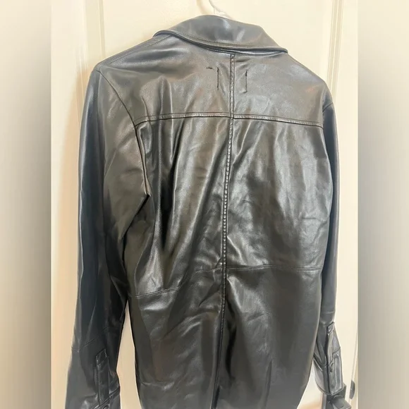 DOLCE CABO Faux Vegan Leather Button Up Shirt SIZE Small NWOT - Picture 11 of 11